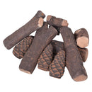 9 pcs Ceramic Fireplace Imitation Wood Propane Log Set by LJGDeals