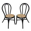 Rattan Dining Chair (Set of 2) - Black Multi by HouseOfZazla