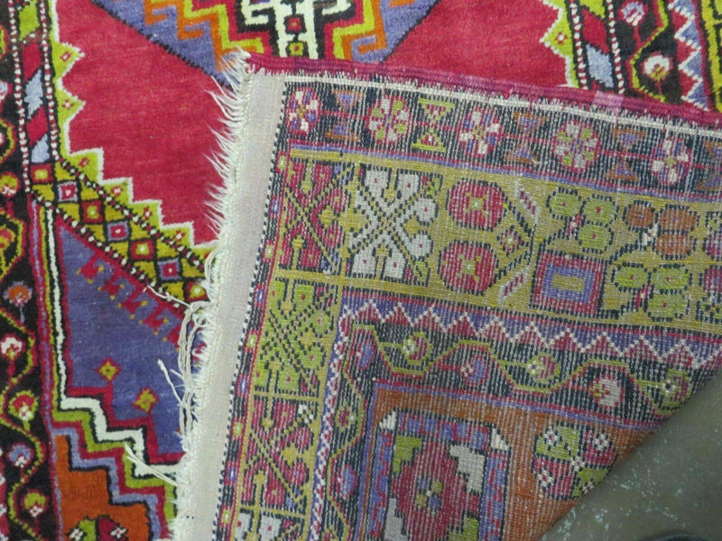 4' X 7' Antique Handmade Turkish Oushak Wool Rug Carpet Red Nice