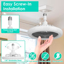 Ceiling Fan With Lights Remote Control 9.44in E27 Socket Fanlight with Dimmable Dimming Light Color Brightness 3 Fan Speed Timer Function