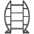 Triple Wide Oval Etagere Bookcase With Shelves For Living Room by HouseOfZazla