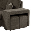 Reversible Sleeper Sectional Sofa Bed With Side Shelf And 2 Stools, Pull-Out L-Shaped Sofa Bed, Corner Sofa-Bed With Storage Chaise Left / Right Hande For Living Room by HouseOfZazla