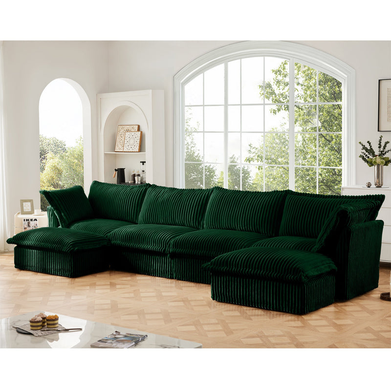 Slipcovered U Shape Sectional Sofa, photo 3 of 10