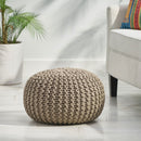 Moro Knitted Round Pouf With Pumpkin Shape by HouseOfZazla