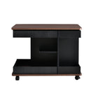Adjustable End Table With Wheels, 360°Rotating Top And Storage Space by HouseOfZazla