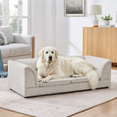 Oversized Pet Sofa, Curved Armrest Rectangular Dog Sofa