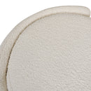 Fuji - Oval Storage Bench, Upholstered - Ivory White by HouseOfZazla