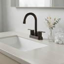 2 Handles Bathroom Sink Faucet, Oil Rubbed Bronze Centerset by HouseOfZazla