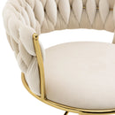 360 Adjustable Barstools Set of 2, Ergonomic Drafting Chair with Round Footrest and Backrest, Swivel Rolling Wheels for Spa, Studio, Classroom, Lab, Counter, Salon, Ivory