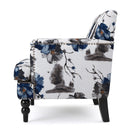 Club Chair With Tapered Birch Wood Legs - Multicolor
