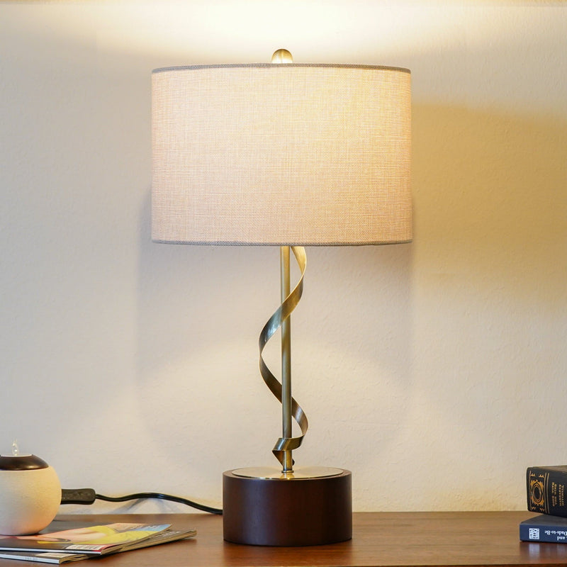 Nightstand Desk Lamp With Twisted Base - White, photo 9 of 11