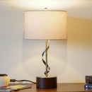 Nightstand Desk Lamp With Twisted Base - White by HouseOfZazla