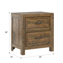 Rustic 2 Drawer Nightstand - Brown - Wood by HouseOfZazla