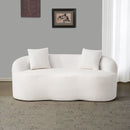 Curved Loveseat Sofa With Round Armrest by HouseOfZazla
