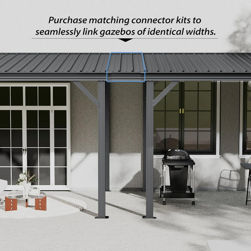 10'x16' Hardtop Wall Mounted Gazebo, photo 3 of 9