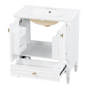 Freestanding Vanity With 1 Drawer & 2 Soft Close Doors With Door Mounted Storage by HouseOfZazla