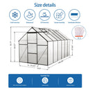 Polycarbonate house Raised Base And Anchor Aluminum Heavy Duty Walk-In houses For Outdoor Backyard In All Season