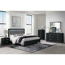 Carlos - 5 Pieces Queen Bedroom Set, Modern Design - Black by HouseOfZazla