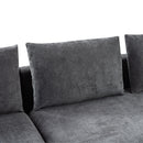 Modern L Shaped Sectional Sofa With Upholstery And Wooden Storage by HouseOfZazla