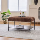 Upholstered Ottoman Coffee Table Foot Rest With Open Storage by HouseOfZazla