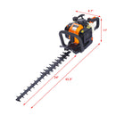 26cc 2 cycle gas powered hedge trimmer, double sided blade 24",recoil gasoline trim blade