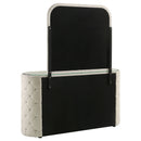 Sonya 6-drawer Upholstered Bedroom Dresser with Mirror Ivory