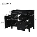 Bathroom Vanity With 2 Drawers And Tip-Out Drawer, Storage Cabinet by Unique Piece Furniture