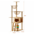 Cat Tree Tower 59" with Dual Acrylic Capsules & Scratching Posts