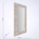 Handcarved Rectangle Mirror Accent With 3mm Glass - Antique White by Unique Piece Furniture
