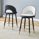 Upholstered Rotatable Bar Chair With Metal Legs For Dining Room by HouseOfZazla