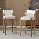 28.5'' Modern Solid Wood Bar Stool with Polyester Cushion - Set of 2 by HouseOfZazla