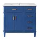 Modern Bathroom Vanity With Ceramic Sink, Soft Close Storage Cabinet by Unique Piece Furniture