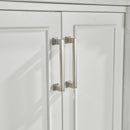 Freestanding Double Bathroom Vanity With Extra Black Handles - White by HouseOfZazla