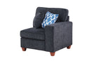 Gina - Sectional Sofa With Ottoman - Black by HouseOfZazla