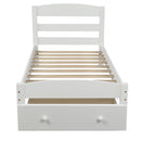 Platform Bed Frame With Storage Drawer And Wood Slat Support No Box Spring Needed by HouseOfZazla