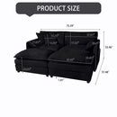 Modern Comfy Deep Seat Modular Sectional Sofa Cloud Couch With Ottoman by Unique Piece Furniture