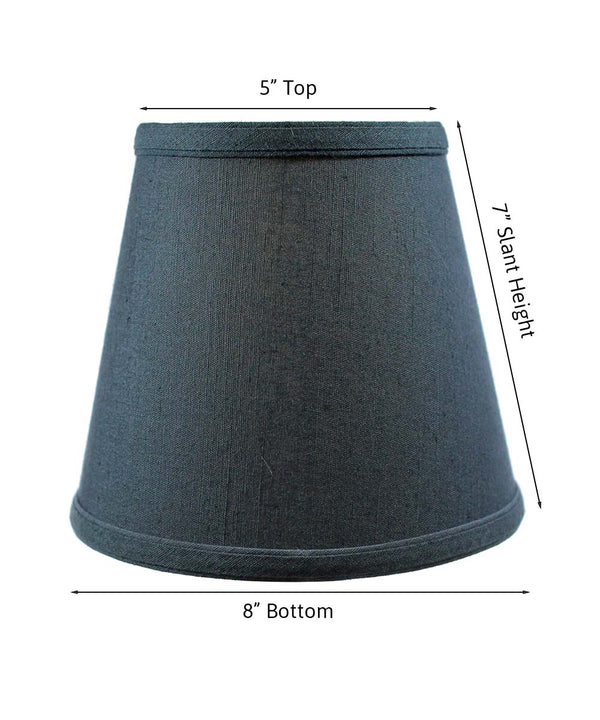 8"W x 7"H Textured Slate [Navy Blue] Clip-On Lamp shade, photo 2 of 7