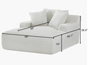 Cloudline - Oversized Chaise Lounge, Modern Comfy Couch With Full Foam Cushioning, Cozy Sleeper Sofabed by HouseOfZazla