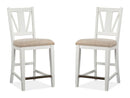 Heron Cove - Counter Chair With Upholstered Seat (Set of 2) - Chalk White