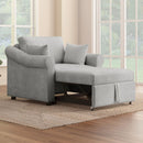 Convertible Sleeper Chair With Adjustable Backrest, 3 In 1 Lounger Chair Turns Into Bed, Single Bed For Living Room by Unique Piece Furniture