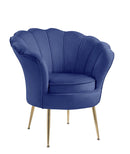 Angelina - Scalloped Back Barrel Accent Chair With Metal Legs by Unique Piece Furniture
