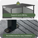 6x6FT Outdoor Pergola with Hardtop Roof, Lean-to Metal Shelter by HouseOfZazla