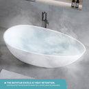 59'' Solid Surface Matte Tub