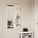 Wall Mounted Full Length Mirror With Shelf And Hook by HouseOfZazla