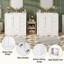 Shaker Free Standing Bathroom Vanity Cabinet & Sink, Soft Close Drawers, Soft Close Doors by HouseOfZazla