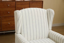 Modern Accent Chair with Retro Wood Legs and Floral Design by HouseOfZazla