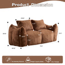 Giant Bean Bag Couch, Ultra Soft Fluffy Loveseat For Living Room by Unique Piece Furniture