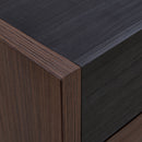 Modern Extendable & Rotating Cabinet With Drawer And Flip Doors For Versatile Storage - Black / Dark Walnut by HouseOfZazla