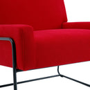 Accent Chair - Modern Industrial Slant Armchair with Metal Frame - Premium High Density Soft Single chair for Living Room Bedroom