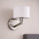Nebula - Base Wall Lamp With Rotary Switch Shade - Brushed Nickel / Silver / White by Unique Piece Furniture